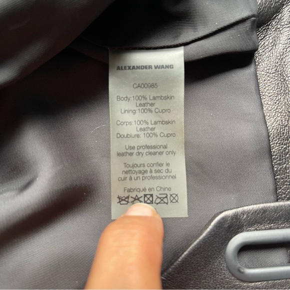 T Alexander Wang 100% lamb skin leather cropped vest (size 4) - Picture 7 of 11